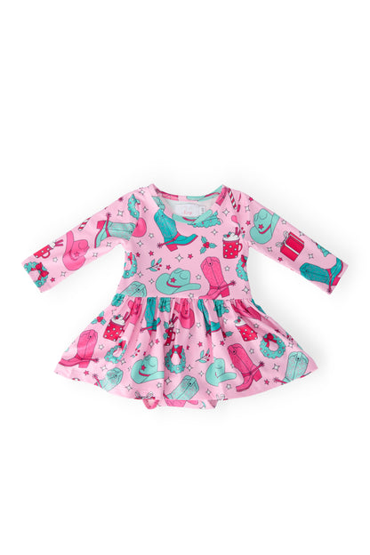 Christmas Cowgirl L/S Twirl Bodysuit