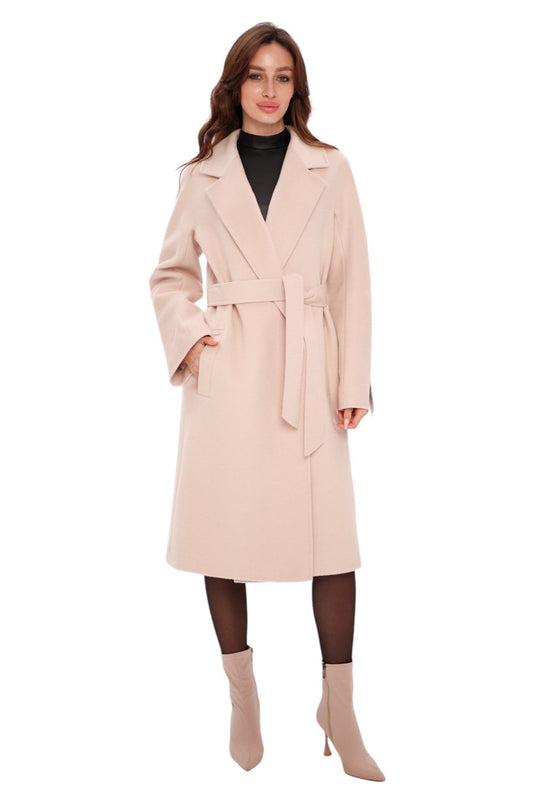 Chester Premium Wool Cashmere Coat in Praline Praline
