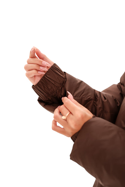 Dark Chocolate Insulated Bio-Down Jacket