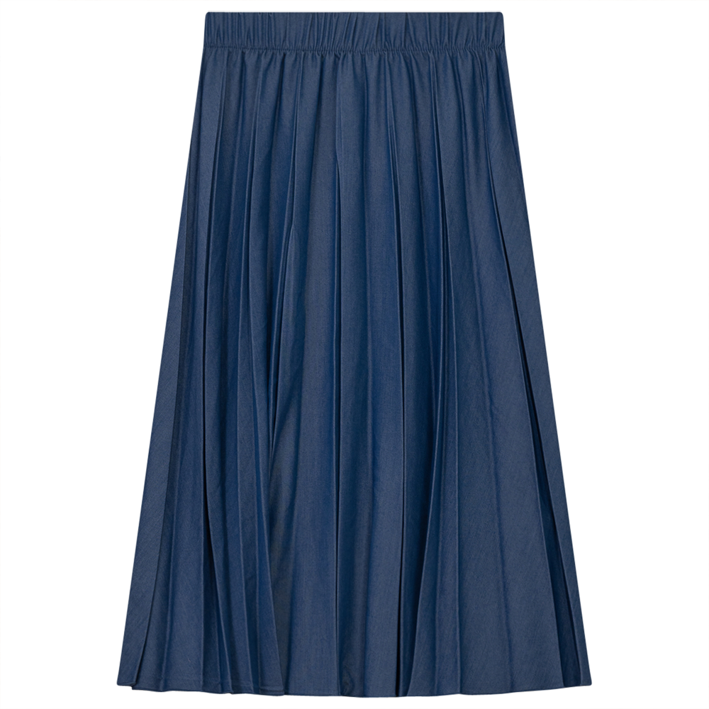 Pleated Skirt Denim