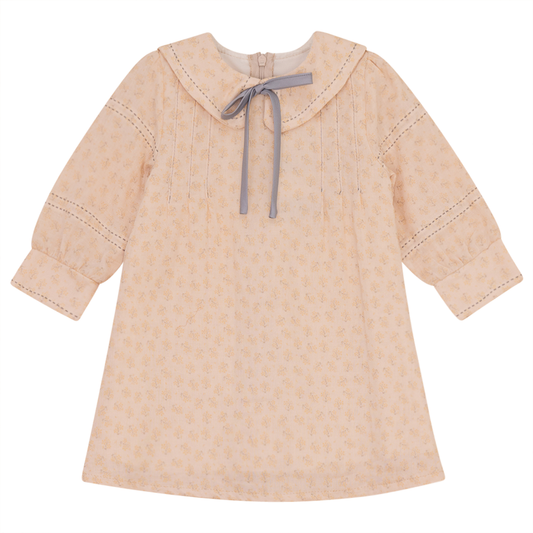 Printed Dress With Contrast Stitch