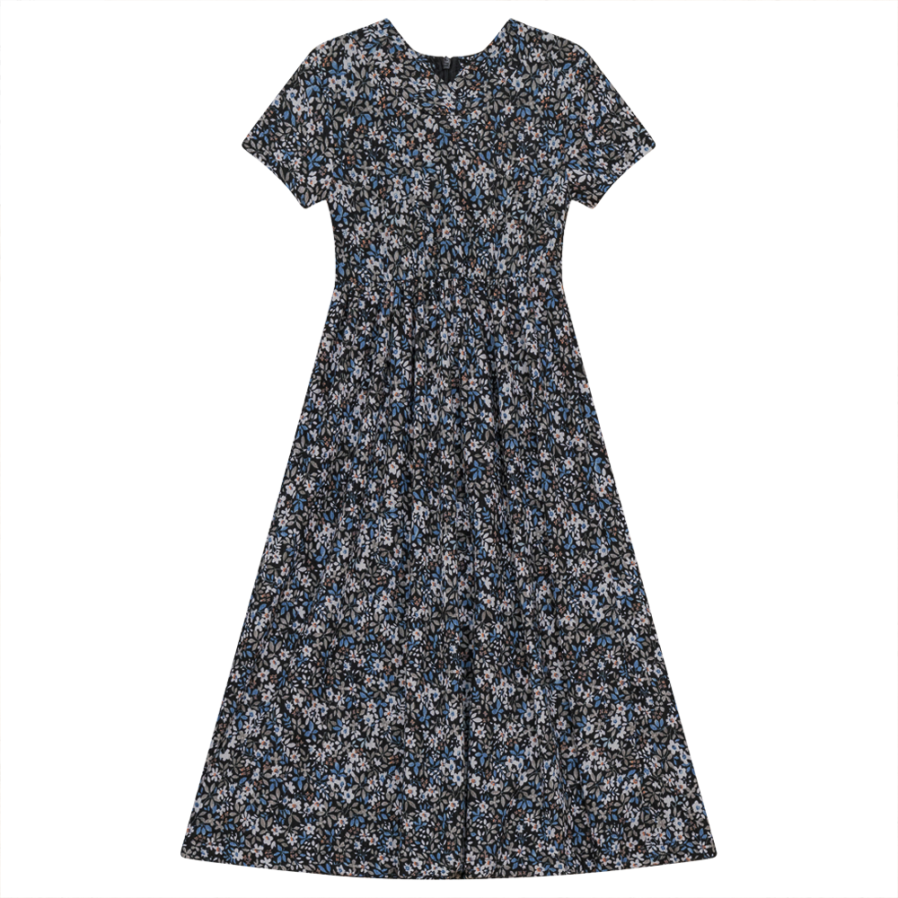 Floral Print Dress Blue Floral