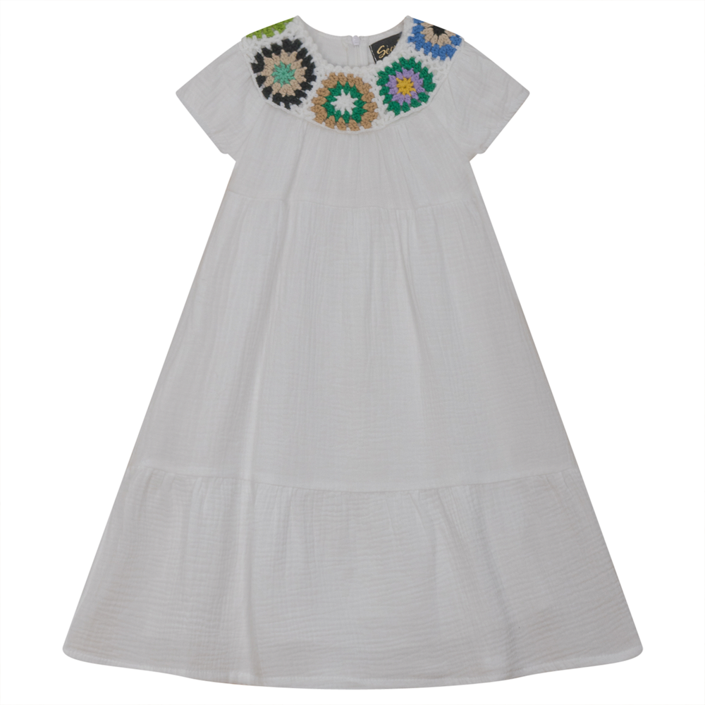 Speacial Collar Dress White