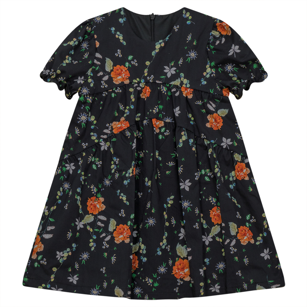 Floral Print Marrowedge Dress NAVY FLORAL