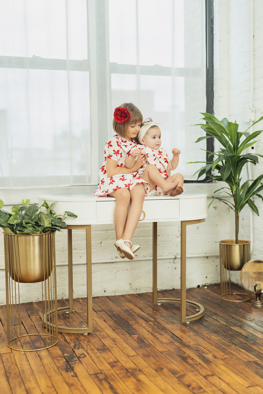 Floral Onesie With Bow