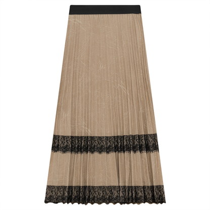 MIDI Length Skirt Beige