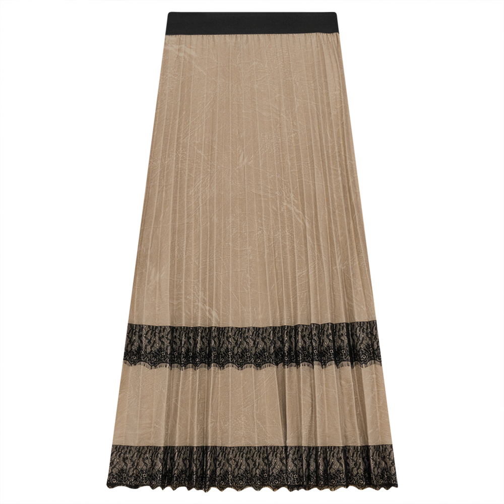 MIDI Length Skirt Beige