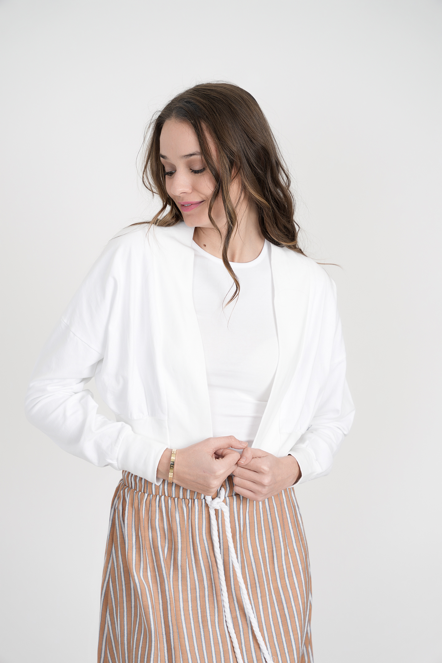 Striped Skirt With Pull through