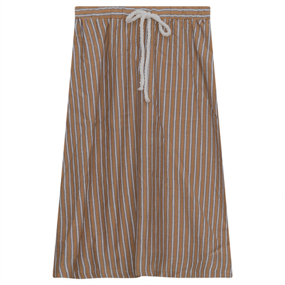 Striped Skirt With Pull through Caramel