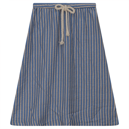 Striped Skirt With Pull through Light Blue