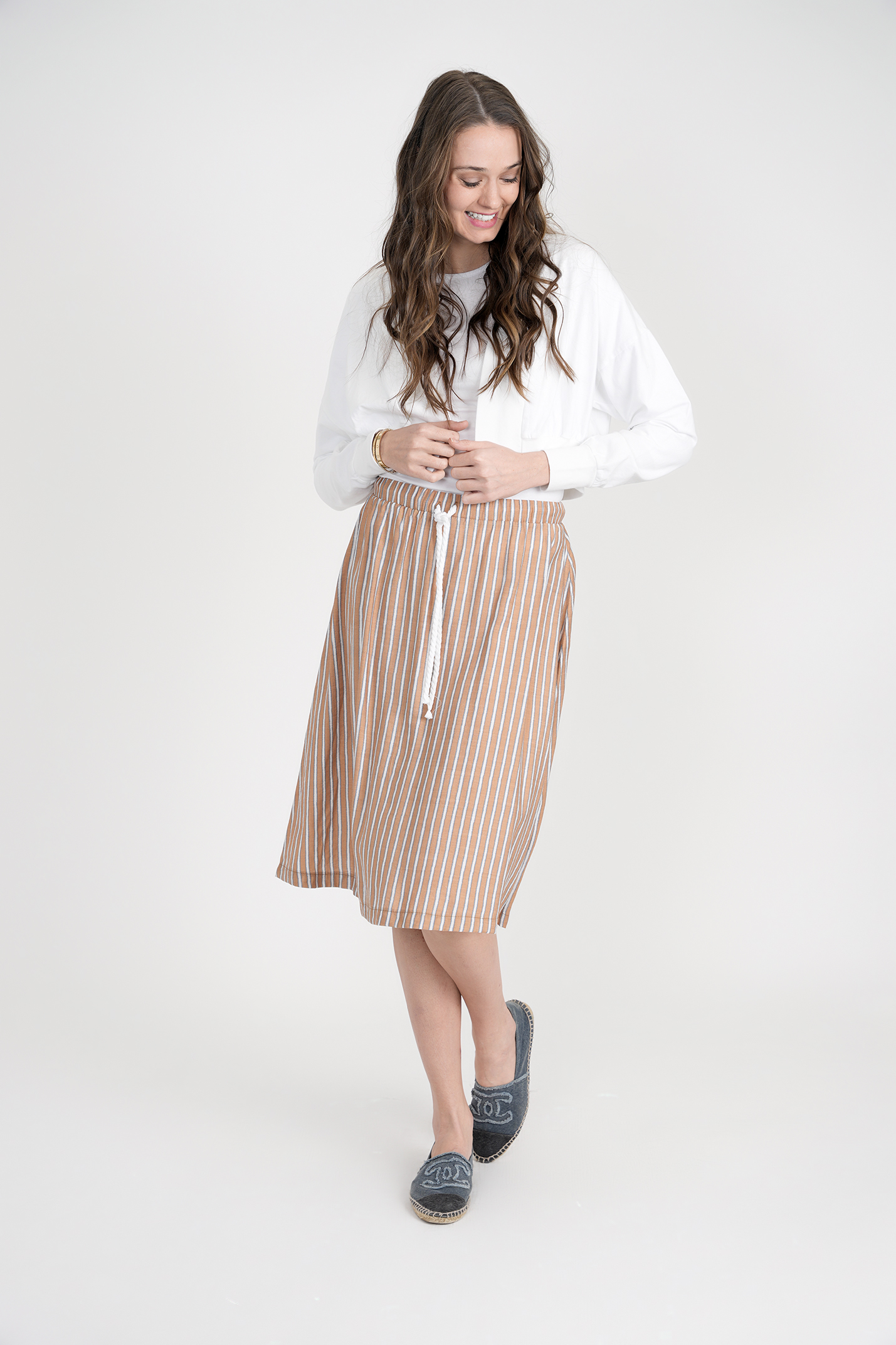 Striped Skirt With Pull through