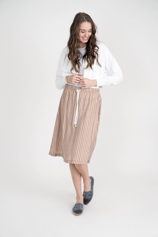 Striped Skirt With Pull through