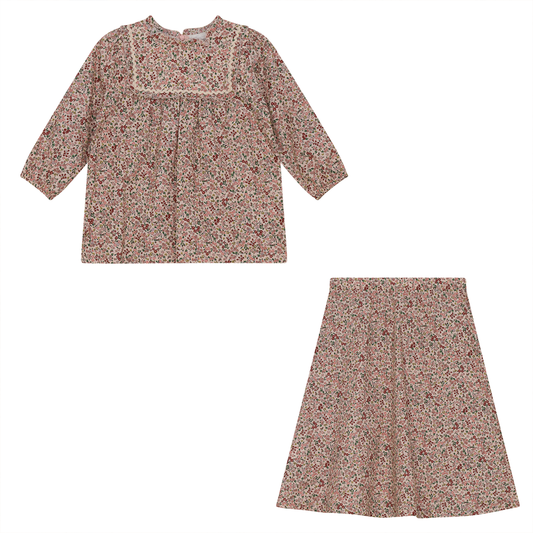 2 Pc Top and skirt