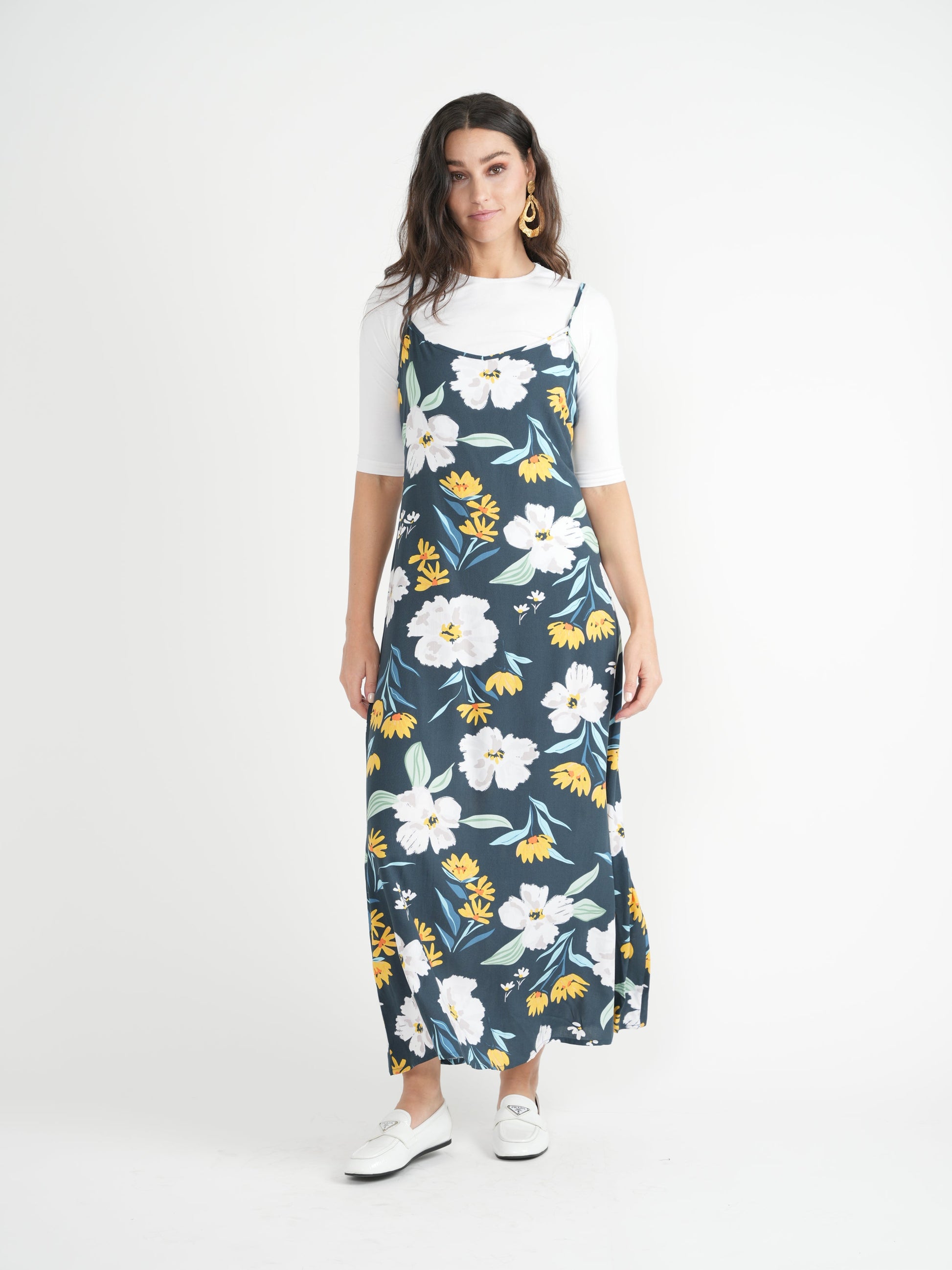 Flower Print Maxi Jumper