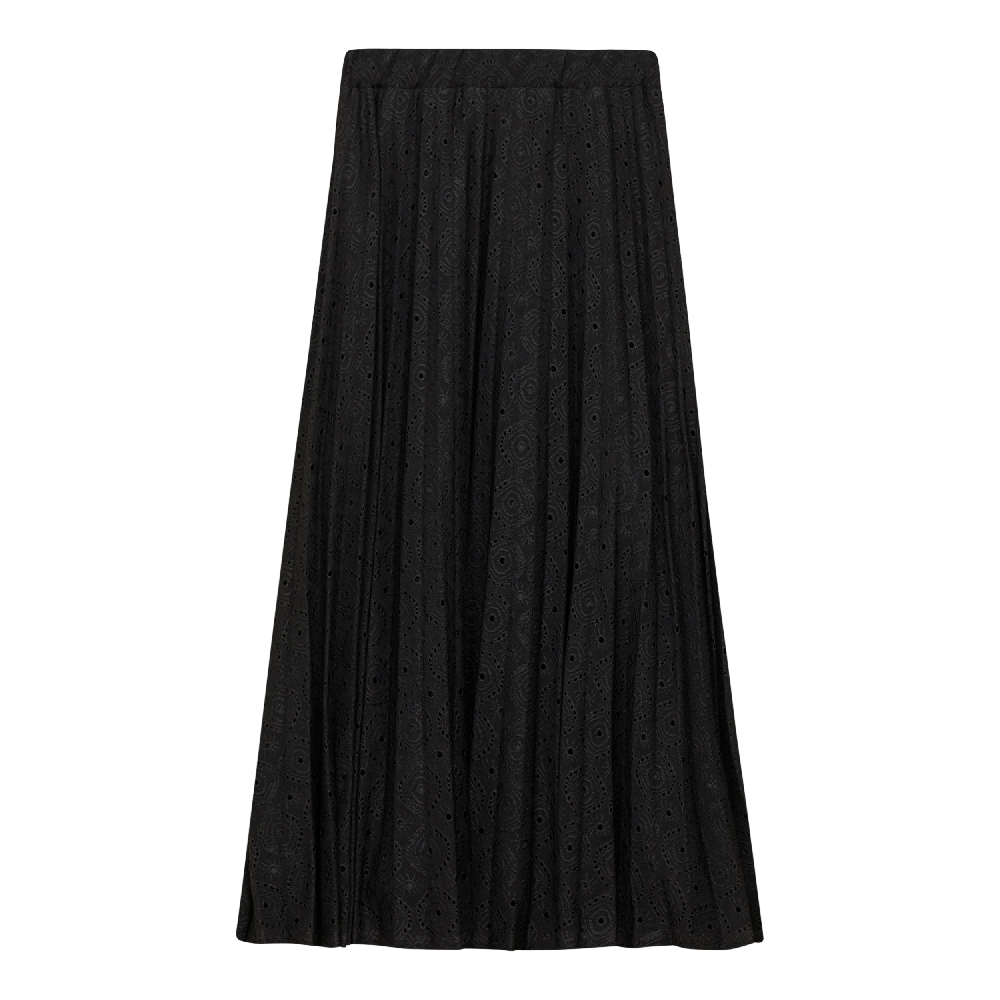 Pleated Skirt Black Lace