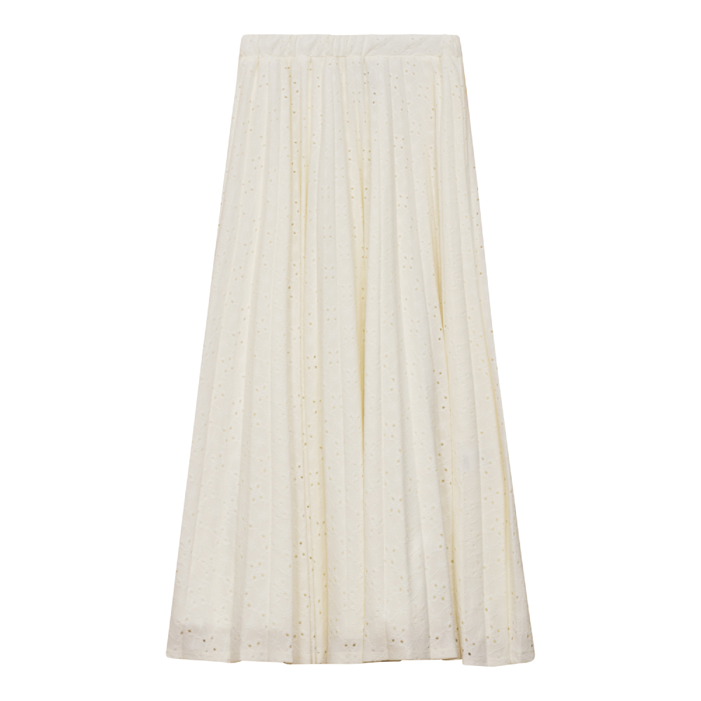 Pleated Skirt White