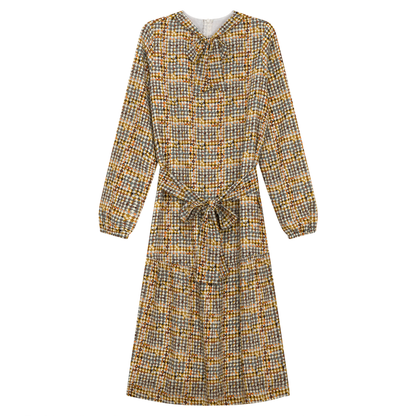 Woven Printed Dress Brown Print