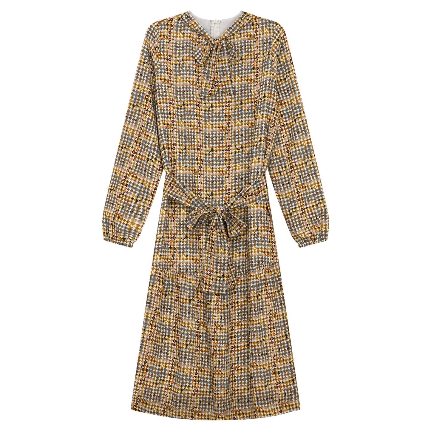 Woven Printed Dress Brown Print