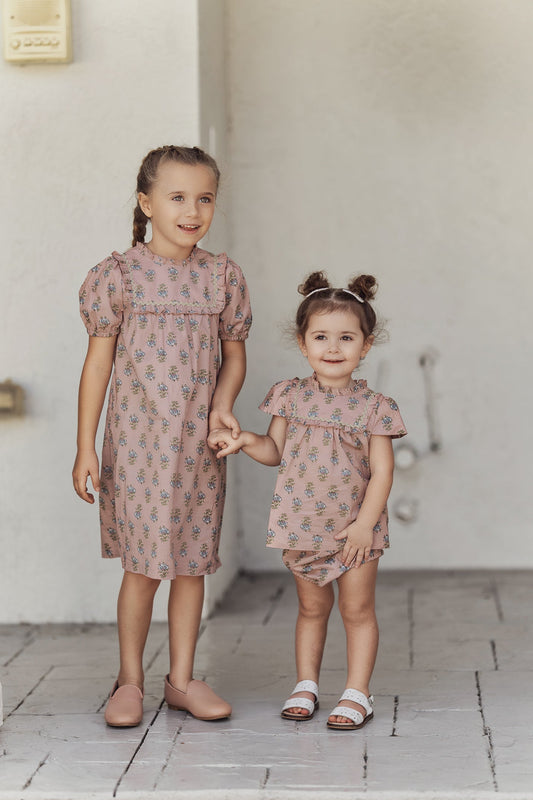 Woven Dress with Ruffle