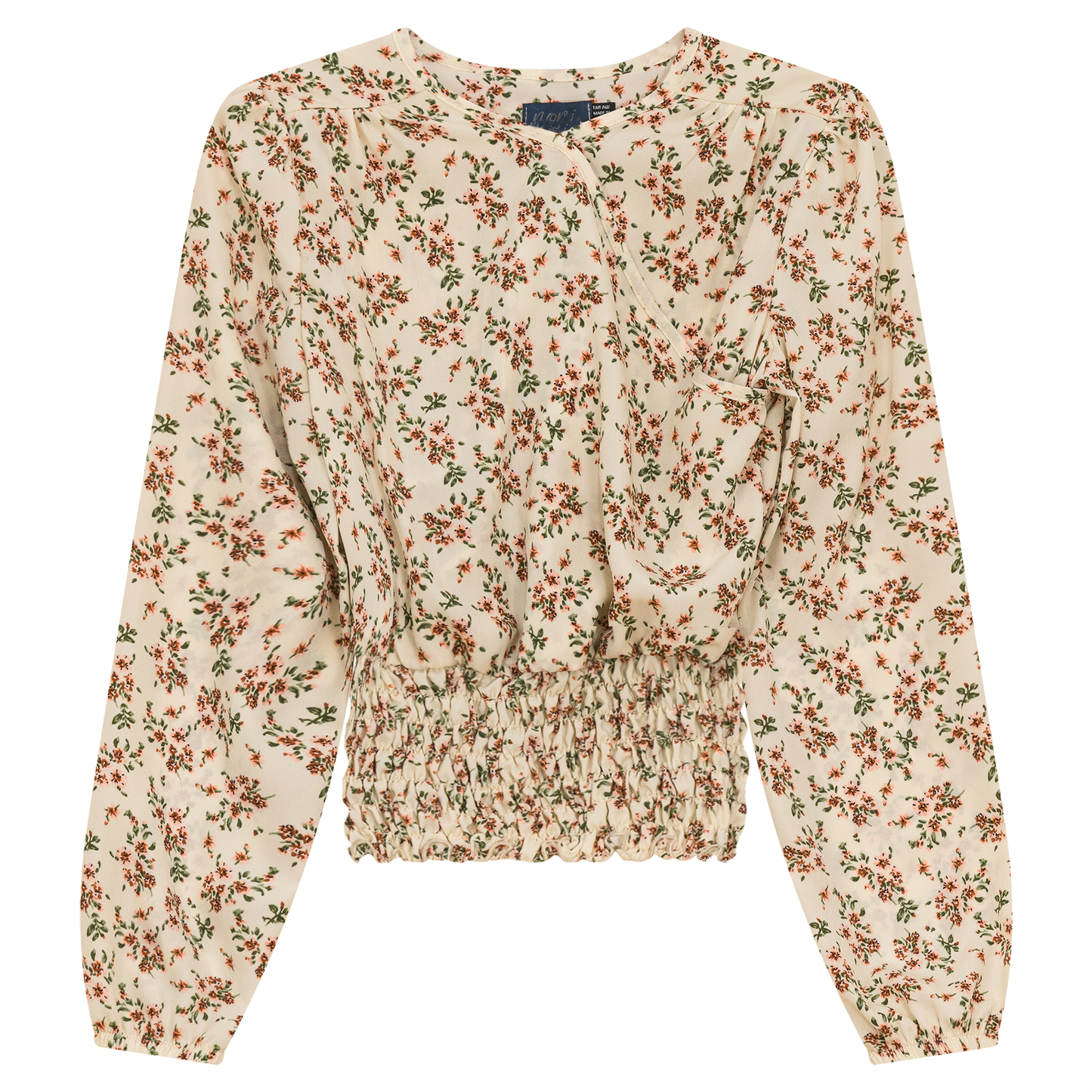 Wrap Top Cream Floral