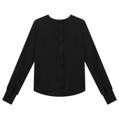 Button Down Blouse Black