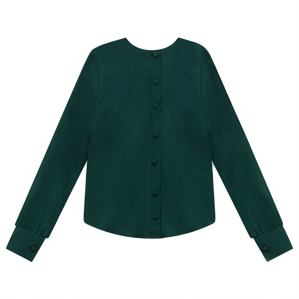 Button Down Blouse Green