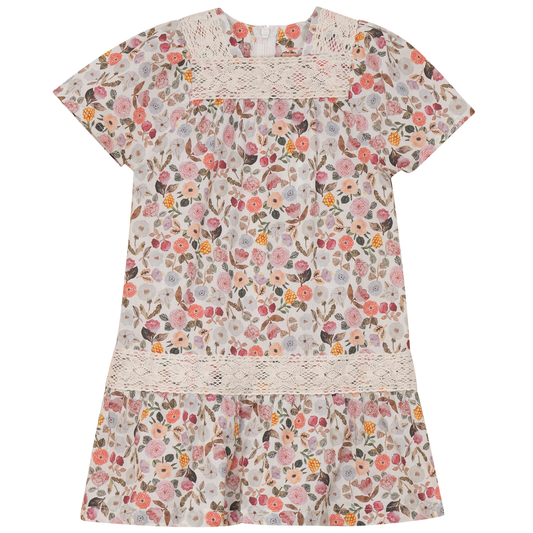 Printed Floral Lace Dress Multi Floral