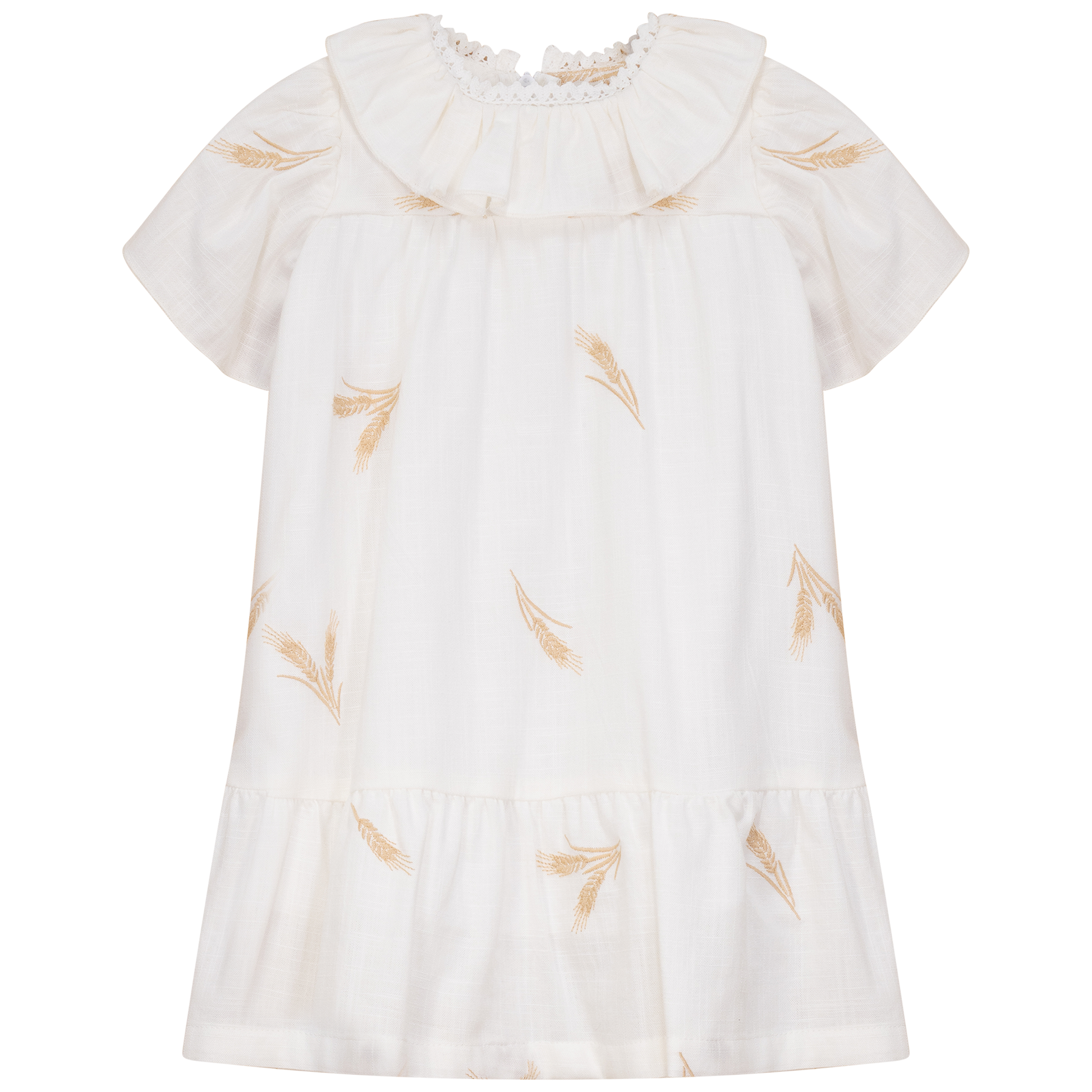 Wheat Embroidered Jumper White