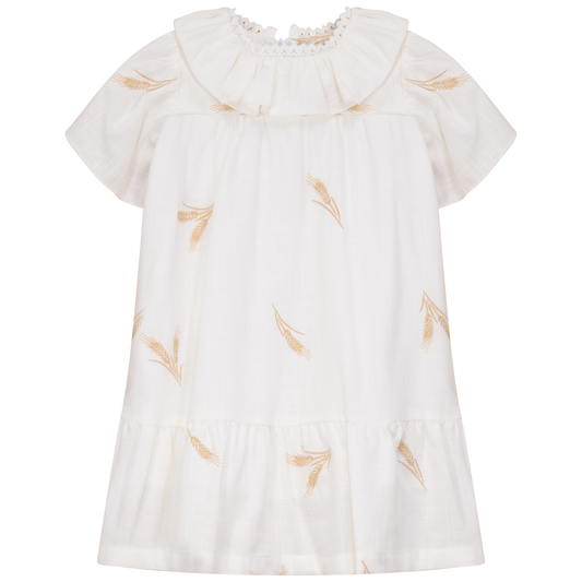 Wheat Embroidered Jumper White