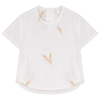 Wheat Embroidered T-Shirt
