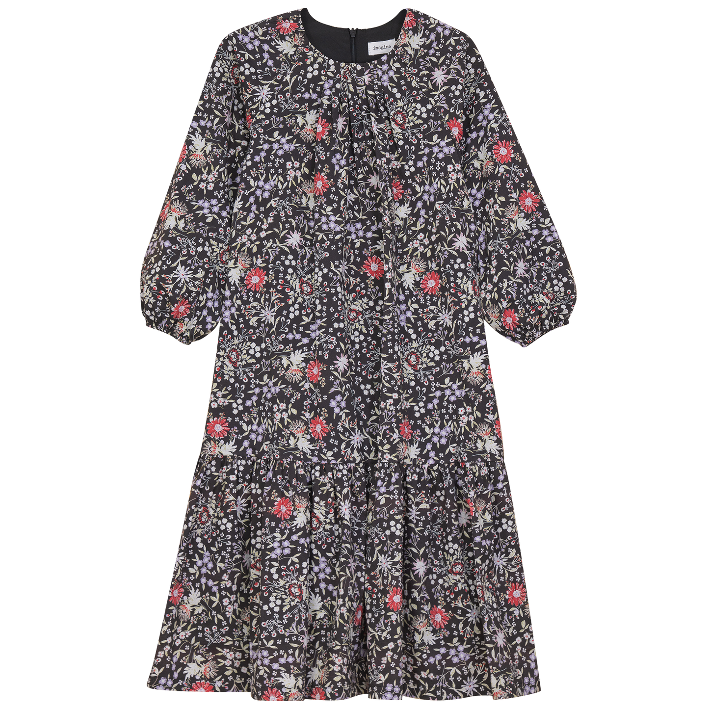 Floral Printed Dress Black Floral