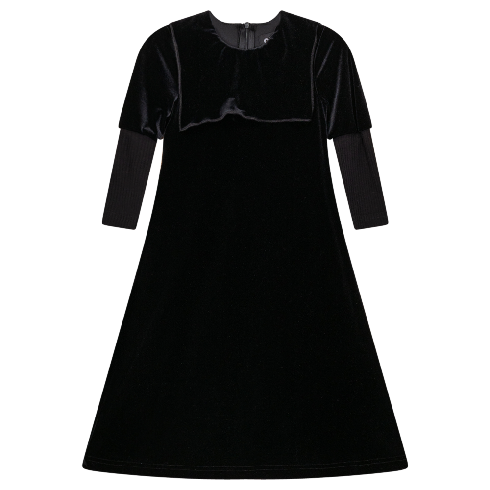 Velvet Sailor Robe Dress With Zip