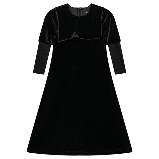 Velvet Sailor Robe Dress With Zip