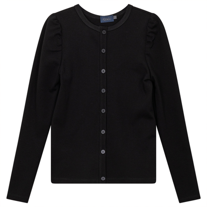 Ponte Top With Puff Shoulders