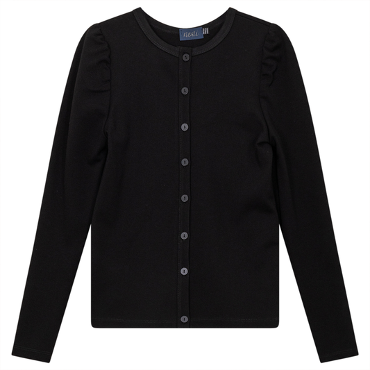 Ponte Top With Puff Shoulders