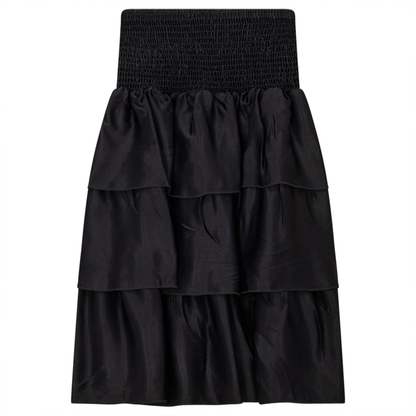Smocked Drop Waist Tiered Skirt