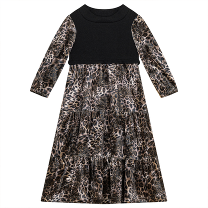 Turtle Neck Dress Animal print