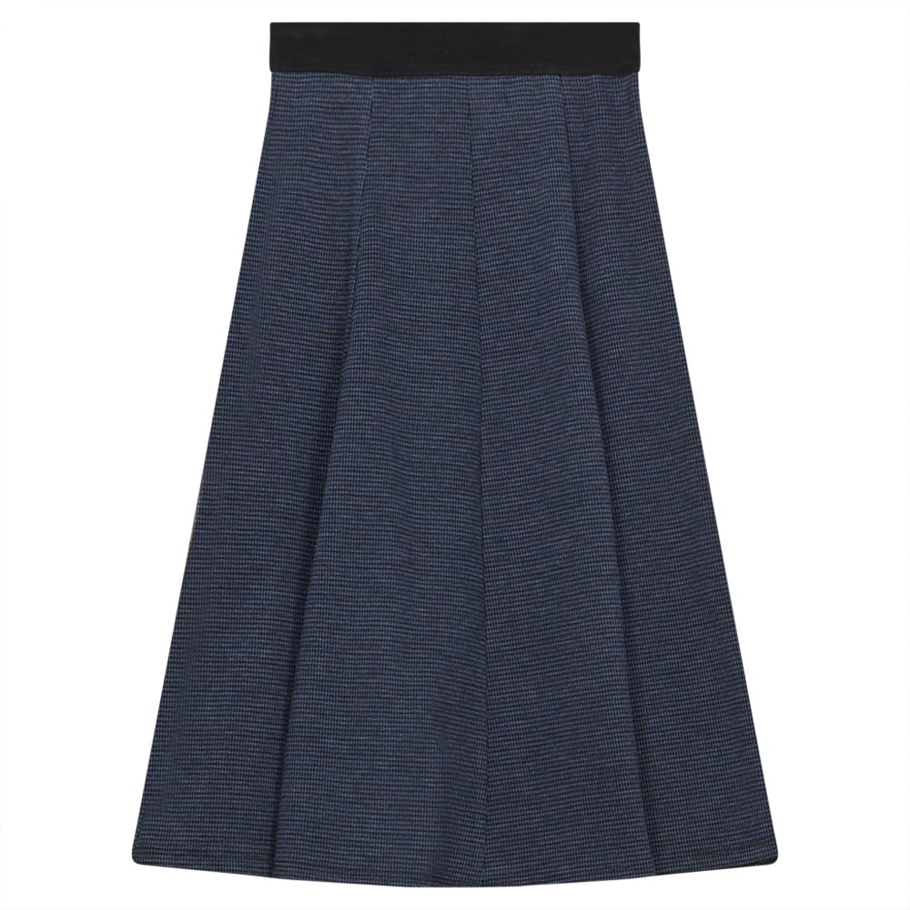 Houndstooth Skirt Blue Houndstooth