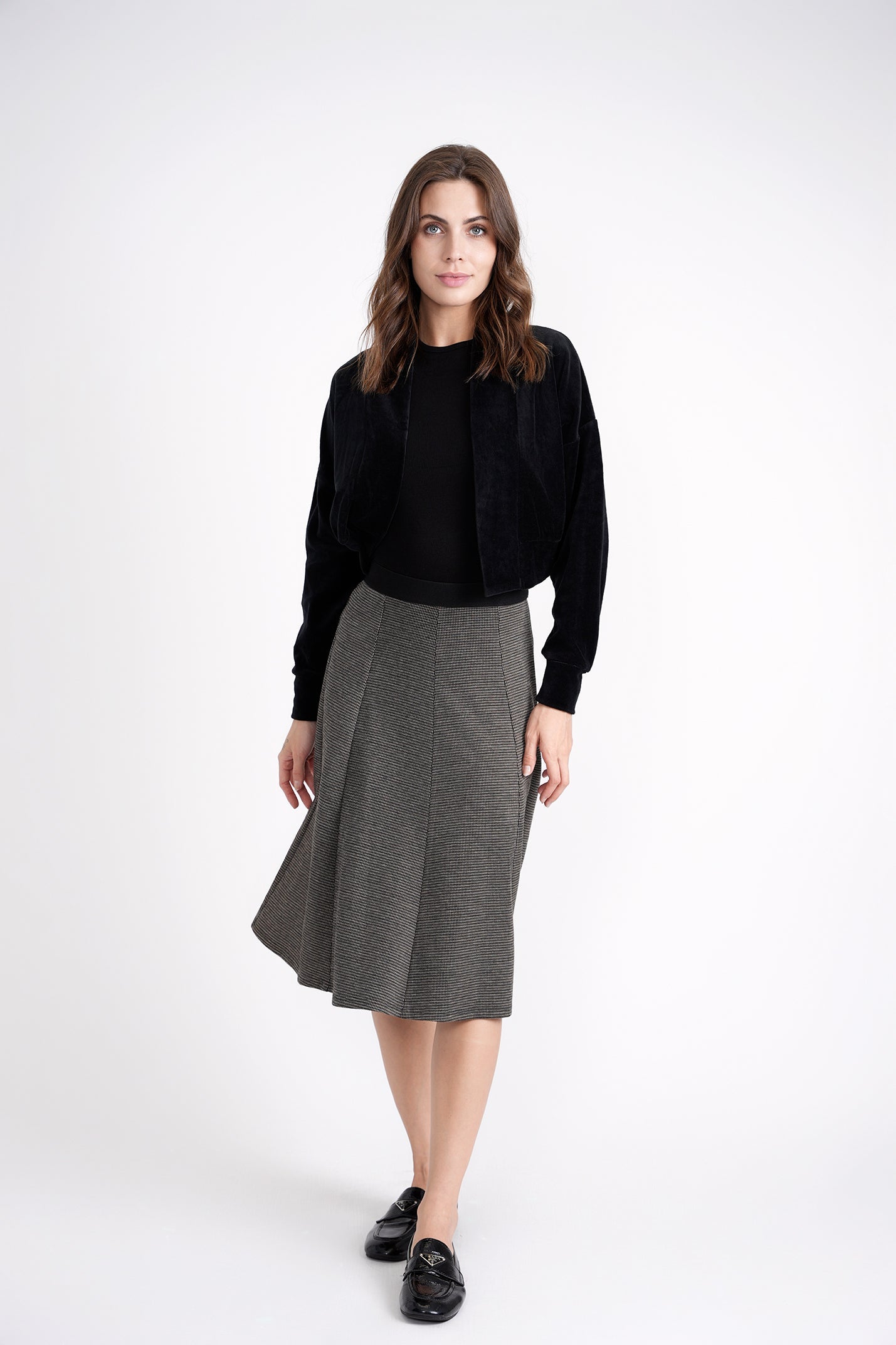 Houndstooth Skirt