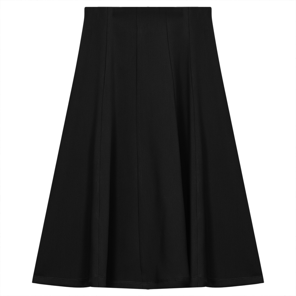 Verical Pannelled Skirt Black