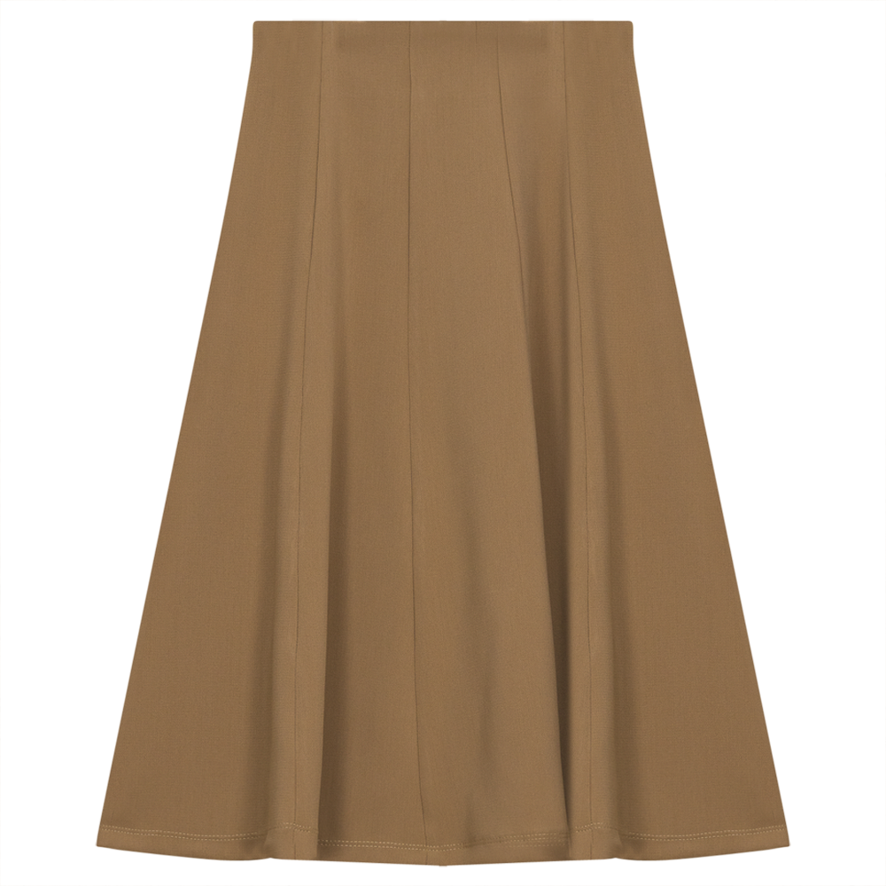 Verical Pannelled Skirt Coffee