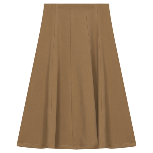 Verical Pannelled Skirt Coffee