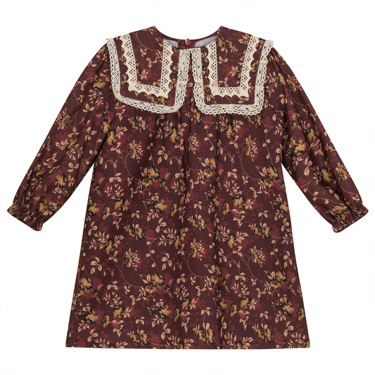 Laced Dress Rosewood Floral