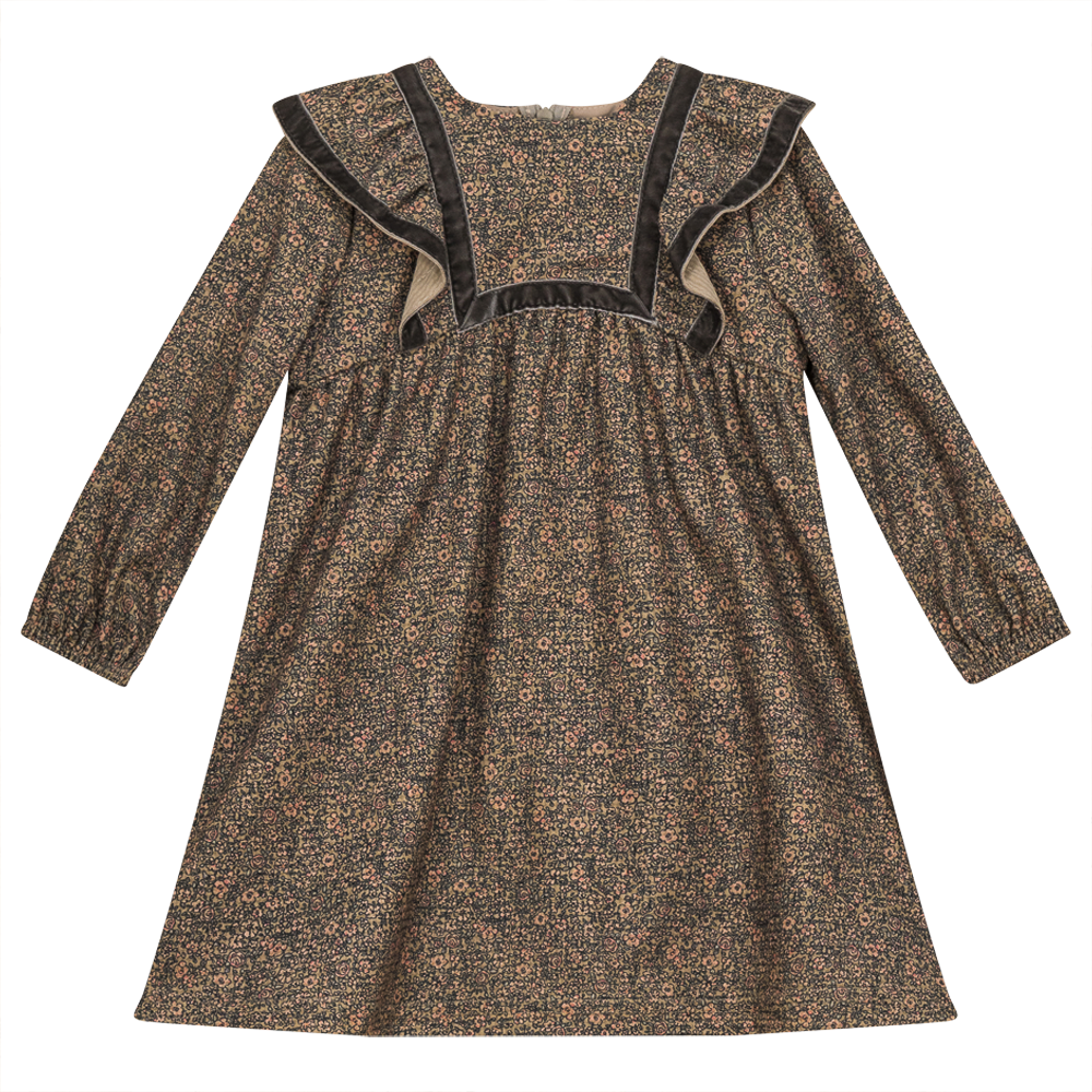 Ruffled Dress BEIGE FLORAL