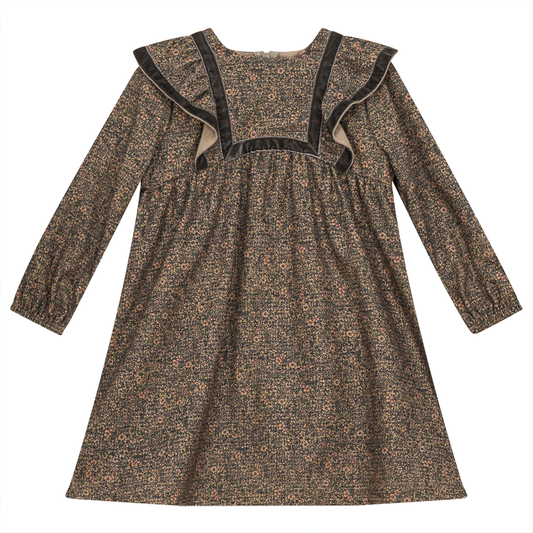 Ruffled Dress BEIGE FLORAL