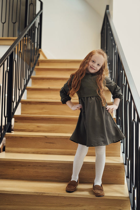 Dress with Knit Vest