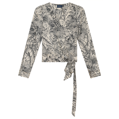 Wrap Blouse Black Toile