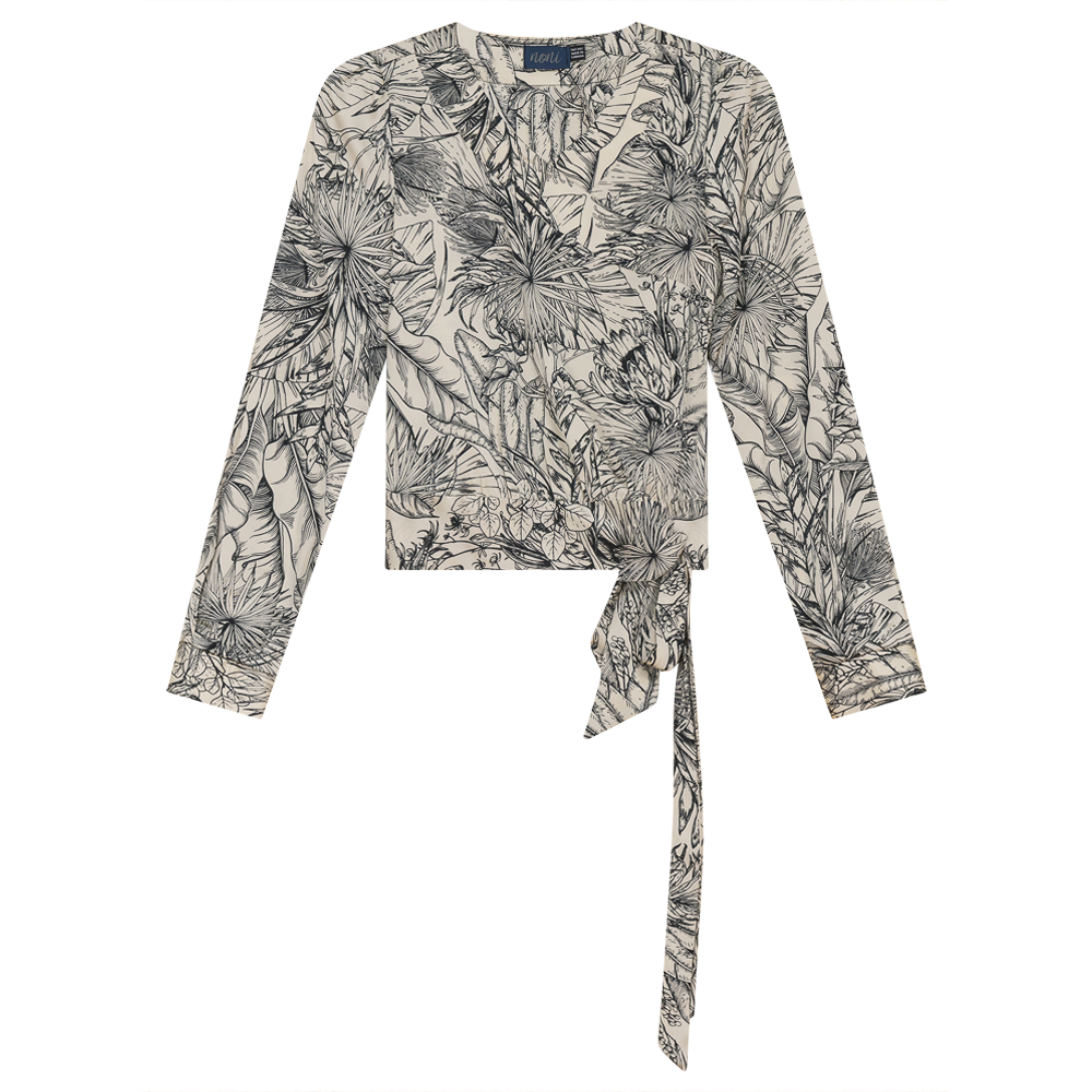 Wrap Blouse Black Toile