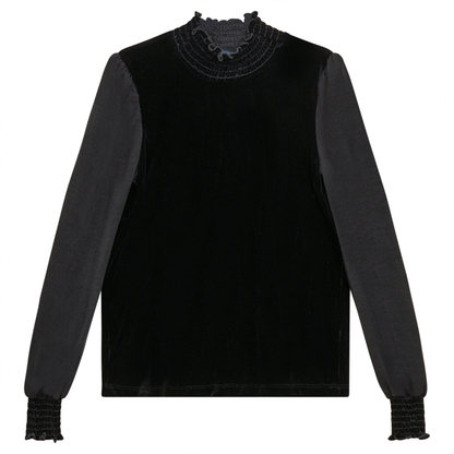 Smocking Top Black