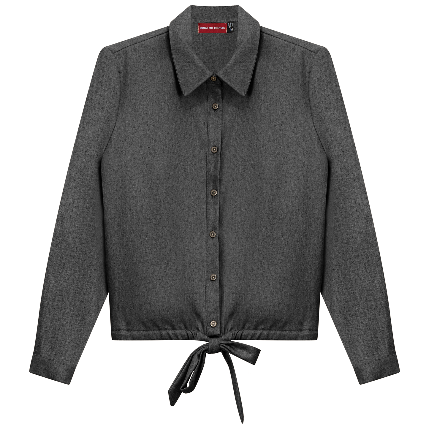 Button Down Top Grey